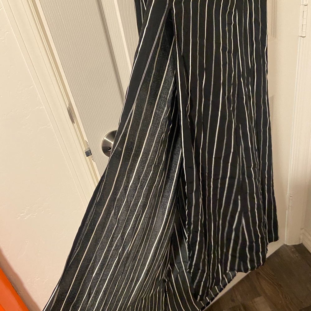 Black and White Slit Dress